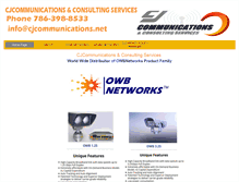 Tablet Screenshot of cjcommunications.net